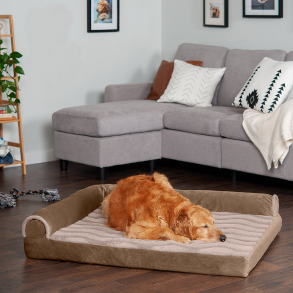 FurHaven Wave Fur and Velvet Orthopedic Deluxe Chaise Lounge Pet Bed & Reviews Wayfair